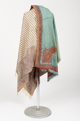 Lot 353 - A 19th Century silk paisley shawl finely...