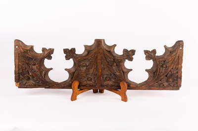 Lot 366 - An early carved lime wood fragment pierced...