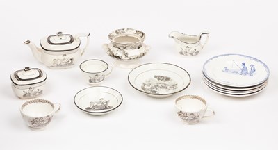 Lot 376 - A child's Victorian pearlware part tea set, a...