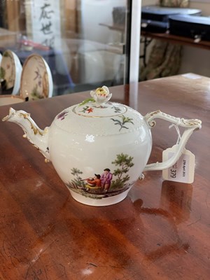 Lot 379 - A Meissen globular teapot and cover, circa1745,...