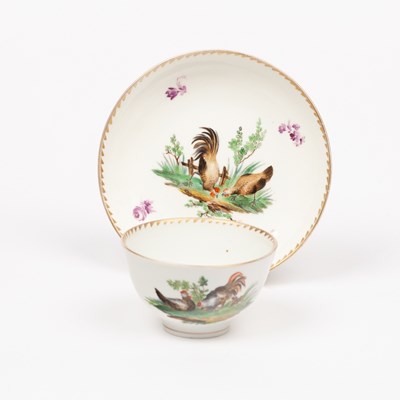 Lot 396 - A Hague tea bowl and saucer, circa 1780,...