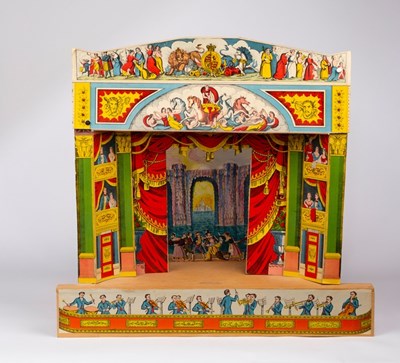 Lot 424 - Juvenile Drama/A cardboard theatre with...