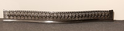 Lot 505 - A Victorian brushed steel fender of serpentine...