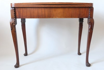 Lot 527 - A 19th Century mahogany card table with later...