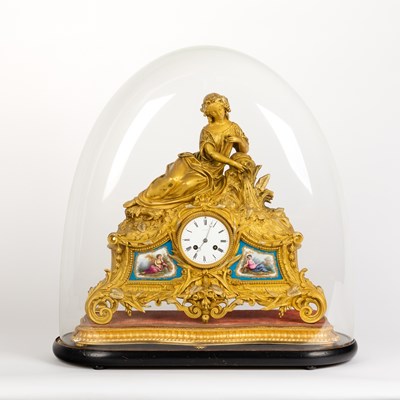 Lot 545 - A Napoleon III ormolu and porcelain mounted...