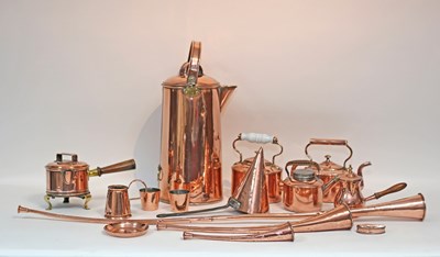 Lot 552 - A quantity of copper utensils to include...