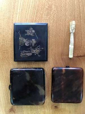 Lot 561 - A Japanese mixed metal cigarette case,...