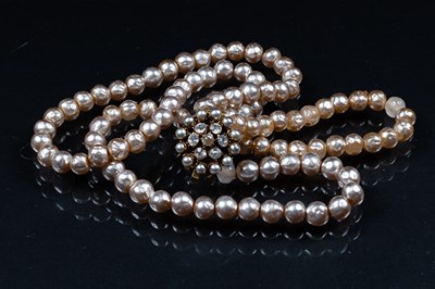 Lot 677 - Miriam Haskell, a double strand faux pearl...