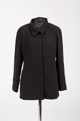 Lot 683 - Max Mara, a soft lined long black jacket with...