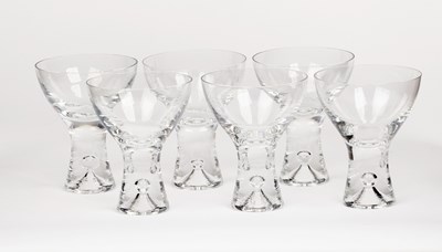 Lot 695 - Tapio Wirkkala for Iittala, six clear crystal...