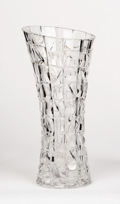 Lot 705 - A Bohemian crystal cut vase in the mid-century...