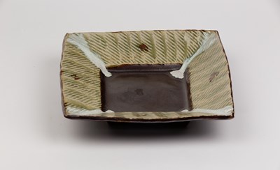 Lot 744 - David Frith (born 1943), a square footed dish...