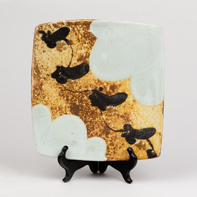 Lot 747 - Margaret Frith (born 1943), a square celadon...