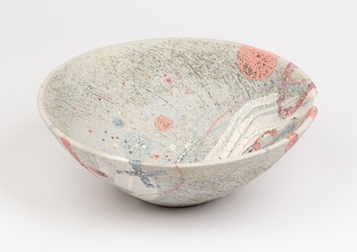 Lot 756 - Sylvia Holmes, a stoneware bowl with vitreous...