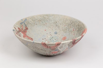 Lot 756 - Sylvia Holmes, a stoneware bowl with vitreous...