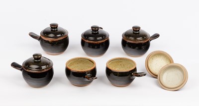 Lot 774 - Sidney Tustin (1913-2005), six tenmoku soup...