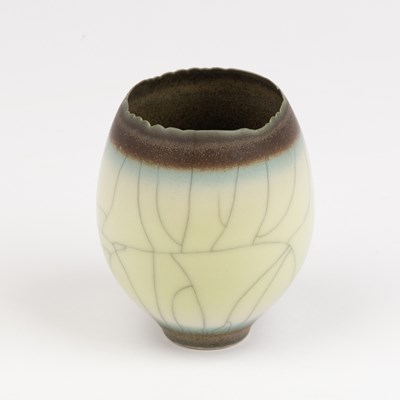 Lot 776 - David White (1934-2011), a celadon crackle...