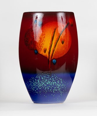 Lot 798 - Alan Clarke Studio/A flattened ovoid vase,...