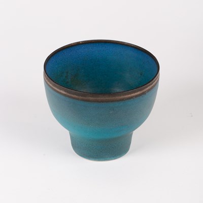 Lot 823 - Abdo Nagi (1941-2001) a footed porcelain bowl,...