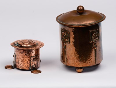 Lot 840 - Arts & Crafts movement/A hammered copper...