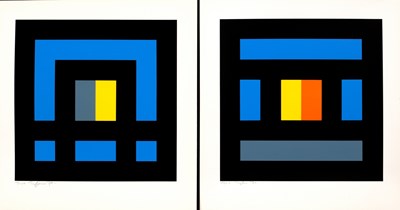 Lot 920 - Ian Tyson (born 1933)/Square Colourblocks /in...