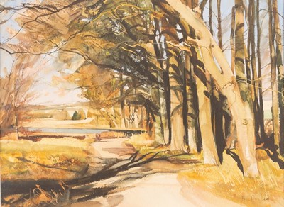 Lot 939 - Bob Rudd (born 1944)/Landscape with Avenue of...