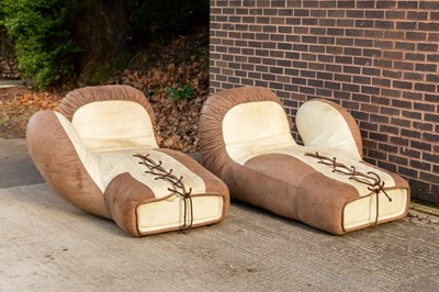 Lot 962 - De Sede, 1970s/A pair of leather upholstered...