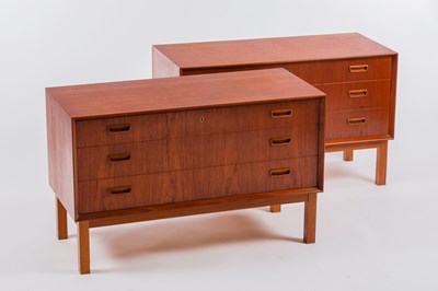 Lot 983 - A pair of Scandinavian style mid-Century teak...