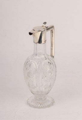 Lot 46 - A silver mounted claret jug, GH, London 1888,...