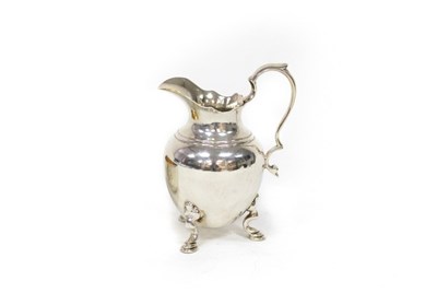 Lot 52 - A George II silver jug, maker's mark rubbed,...
