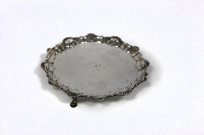 Lot 70 - A George III silver waiter, Robert Makepeace &...