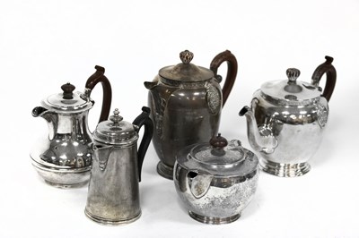 Lot 73 - A silver coffee pot and teapot, Birmingham...