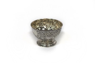 Lot 74 - An Edwardian silver rose bowl, John & William...