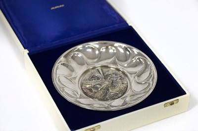Lot 81 - A silver commemorative plate, London 1974, for...