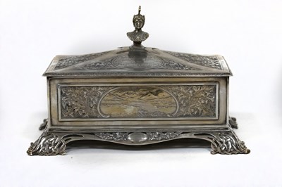 Lot 99 - A Scottish silver presentation casket, Aird &...