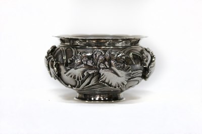 Lot 110 - A Chinese double walled silver bowl, the...