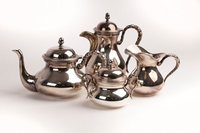 Lot 116 - An Italian .800 standard silver four-piece tea...