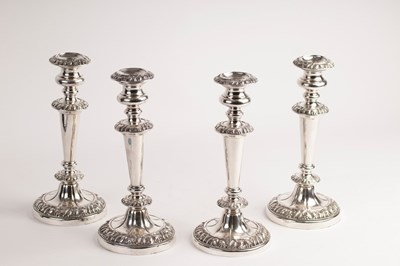 Lot 129 - A set of four mid-19th Century silver plated...