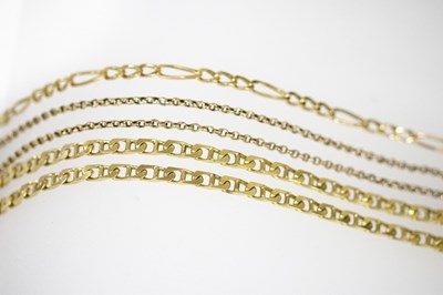 Lot 173 - An 18ct gold necklace and an 18ct gold...