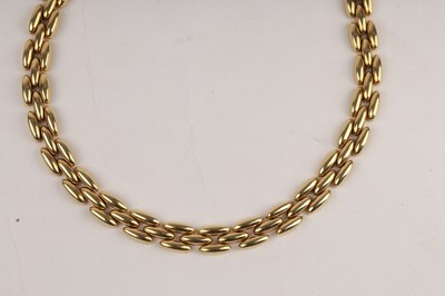 Lot 185 - An Italian 18ct gold necklace of oval links,...