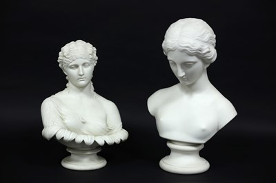 Lot 311 - A Copeland parian ware bust of Clytie, 34cm...