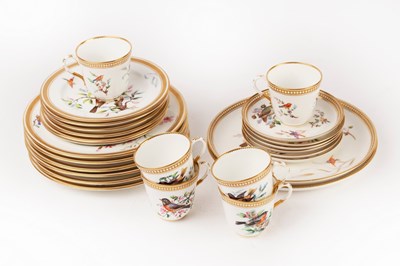 Lot 323 - A Royal Worcester ornithological tea service...