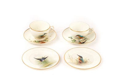 Lot 324 - Two Royal Worcester ornithological trios,...