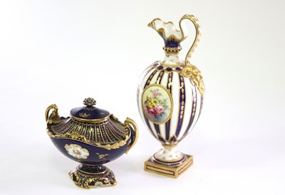 Lot 332 - A Royal Crown Derby ewer, 26.5cm high and a...