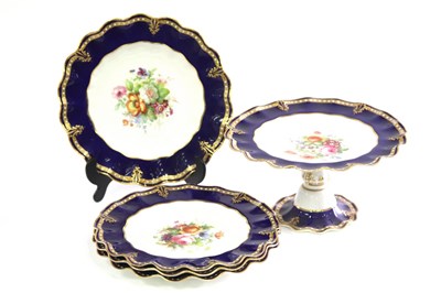 Lot 334 - A Royal Crown Derby botanical dessert service...