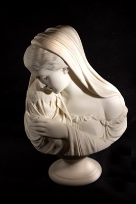 Lot 336 - A Copeland parian ware bust, 'The Mother'...