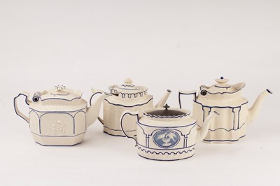 Lot 349 - Four Castleford teapots, various, one with an...