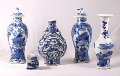 Lot 365 - A Chinese blue and white vase of yuhuchun...