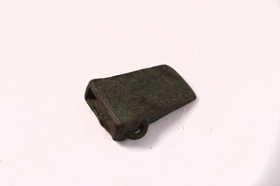 Lot 367 - A Shang Dynasty bronze socketed axe head,...