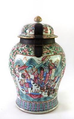 Lot 377 - A large 19th Century Chinese temple jar,...